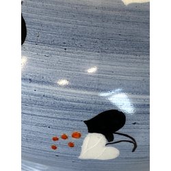 PICCOLO VASO CERAMICA Lavenia DECORO PATTERN FLOREALE ASTRATTO ART DECO 11cm/h