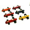 LOTTO 6 pz MACCHININE in LEGNO CON NUMERO GIOCO WOODEN CAR VINTAGE TOY 1970 