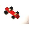 LOTTO 6 pz MACCHININE in LEGNO CON NUMERO GIOCO WOODEN CAR VINTAGE TOY 1970 