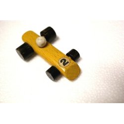 LOTTO 6 pz MACCHININE in LEGNO CON NUMERO GIOCO WOODEN CAR VINTAGE TOY 1970 
