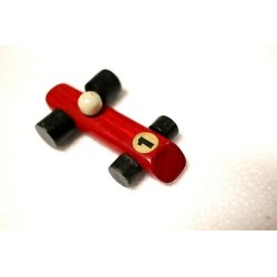 LOTTO 6 pz MACCHININE in LEGNO CON NUMERO GIOCO WOODEN CAR VINTAGE TOY 1970 