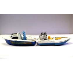 2pz MOTOSCAFO SPEADBOAT MACCHININA MODEL Matchbox N°5 Seafire N°52 Superfast '70