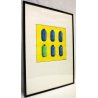 QUADRO CARTONE MARTELLATO ACQUERELLO M. Morandi MODERN POP ART BOMBOLE GAS '80s