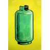 QUADRO CARTONE MARTELLATO ACQUERELLO M. Morandi MODERN POP ART BOMBOLE GAS '80s