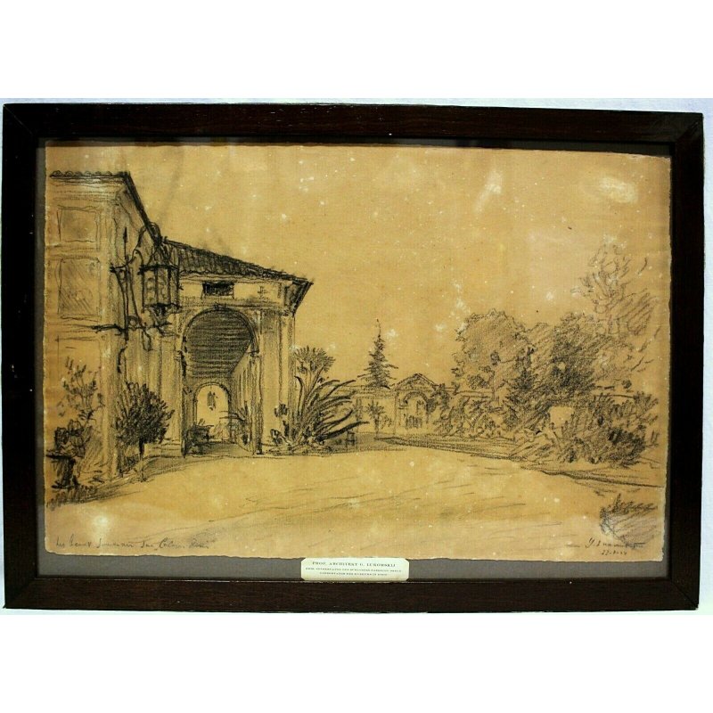 QUADRO DISEGNO ARCHITETTONICO GRAFITE Prof. Architekt G. Lukomskij KIEW 900