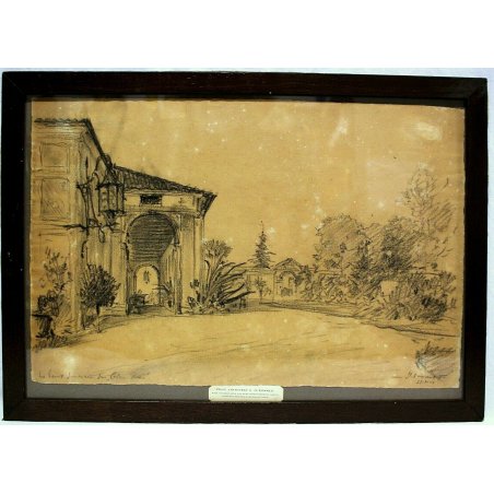 QUADRO DISEGNO ARCHITETTONICO GRAFITE Prof. Architekt G. Lukomskij KIEW 900