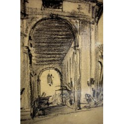 QUADRO DISEGNO ARCHITETTONICO GRAFITE Prof. Architekt G. Lukomskij KIEW 900