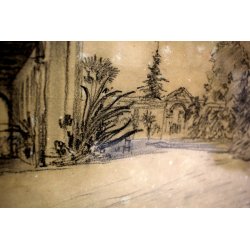 QUADRO DISEGNO ARCHITETTONICO GRAFITE Prof. Architekt G. Lukomskij KIEW 900