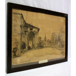 QUADRO DISEGNO ARCHITETTONICO GRAFITE Prof. Architekt G. Lukomskij KIEW 900