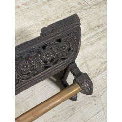 ANTICA CAMINIERA VITTORIANA GHISA ALARE FUOCO CAMINO EPOCA 800 FIREPLACE IRON