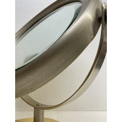 SPECCHIO NARCISO SERGIO MAZZA PER ARTEMIDE VINTAGE 1960 PIEGHEVOLE ACCIAIO MARMO