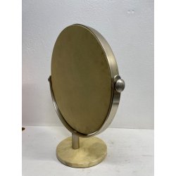 SPECCHIO NARCISO SERGIO MAZZA PER ARTEMIDE VINTAGE 1960 PIEGHEVOLE ACCIAIO MARMO
