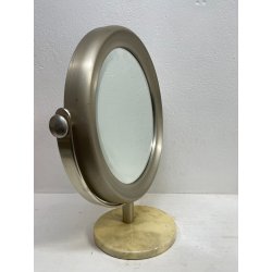 SPECCHIO NARCISO SERGIO MAZZA PER ARTEMIDE VINTAGE 1960 PIEGHEVOLE ACCIAIO MARMO