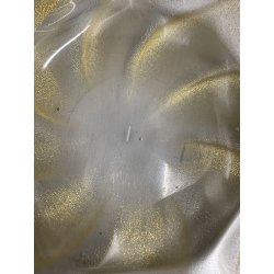 CIOTOLA VETRO SOMMERSO attr. ERCOLE BAROVIER POSACENERE SVUOTA TASCHE FOGLIA ORO