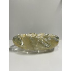 CIOTOLA VETRO SOMMERSO attr. ERCOLE BAROVIER POSACENERE SVUOTA TASCHE FOGLIA ORO