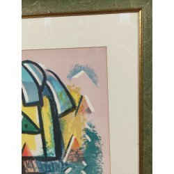 GRANDE QUADRO DESIGN ASTRATTO Ibrahim Kodra LITOGRAFIA 146/150 STAMPA MULTIPLO.