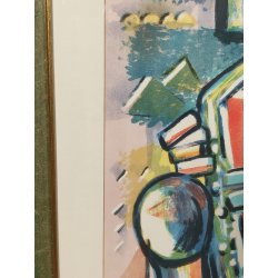 GRANDE QUADRO DESIGN ASTRATTO Ibrahim Kodra LITOGRAFIA 146/150 STAMPA MULTIPLO.