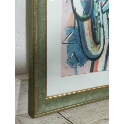 GRANDE QUADRO DESIGN ASTRATTO Ibrahim Kodra LITOGRAFIA 146/150 STAMPA MULTIPLO.