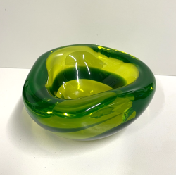 VETRO SOMMERSO FLAVIO POLI ANTONIO DA ROS ATTR POSACENERE SVUOTATASCHE VERDE