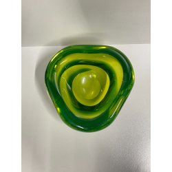 VETRO SOMMERSO FLAVIO POLI ANTONIO DA ROS ATTR POSACENERE SVUOTATASCHE VERDE