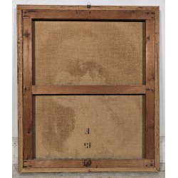 ANTICO QUADRO DIPINTO olio tela '800 RITRATTO OVALE GIOVANE DONNA ARISTOCRATICA