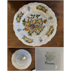 SERVIZIO PIATTI VINTAGE 6 Pers "Pescara" CERAMICA Sci Laveno Verbanum Stone 44pz