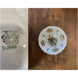SERVIZIO PIATTI VINTAGE 6 Pers "Pescara" CERAMICA Sci Laveno Verbanum Stone 44pz