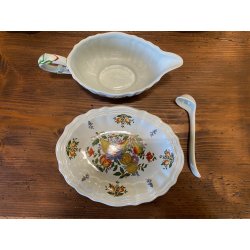 SERVIZIO PIATTI VINTAGE 6 Pers "Pescara" CERAMICA Sci Laveno Verbanum Stone 44pz