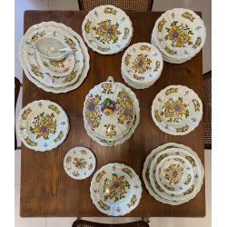 SERVIZIO PIATTI VINTAGE 6 Pers "Pescara" CERAMICA Sci Laveno Verbanum Stone 44pz