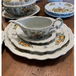 SERVIZIO PIATTI VINTAGE 6 Pers "Pescara" CERAMICA Sci Laveno Verbanum Stone 44pz