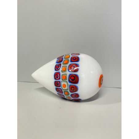 SCULTURA MURRINA VETRO MURANO ALESSANDRO PIANON 1970 FORMA PULCINO PESCE GOCCIA