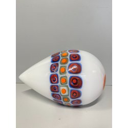 SCULTURA MURRINA VETRO MURANO ALESSANDRO PIANON 1970 FORMA PULCINO PESCE GOCCIA