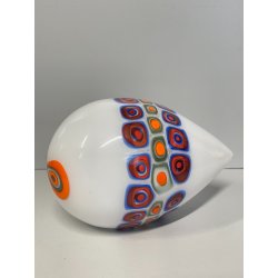 SCULTURA MURRINA VETRO MURANO ALESSANDRO PIANON 1970 FORMA PULCINO PESCE GOCCIA