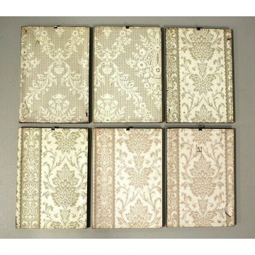 SET 6 CORNICI LEGNO PICCOLE STAMPE VINTAGE A COLORI Armi antiche 18x25,5-1950/60