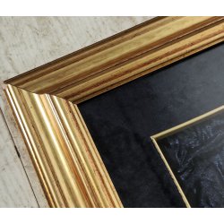 QUADRO DORATO CAMMEO VOLTO FEMMINILE Siracusa VELLUTO MINIATURA Collezione KIHON