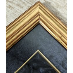 QUADRO DORATO CAMMEO VOLTO FEMMINILE Siracusa VELLUTO MINIATURA Collezione KIHON