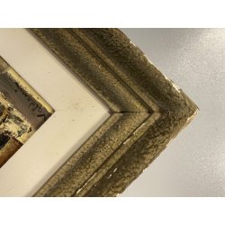 ANTICO DIPINTO OLIO TELA Valdemi SCORCIO FIGURE MERCATO CITTADINO