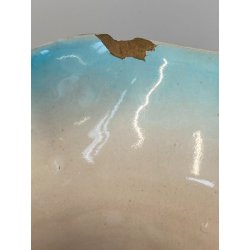 VASO BIANSATO CERAMICA VINTAGE MGA Mazzotta Giuseppe ALBISOLA BOCCA ONDULATA '50