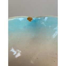 VASO BIANSATO CERAMICA VINTAGE MGA Mazzotta Giuseppe ALBISOLA BOCCA ONDULATA '50