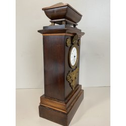 ANTICO OROLOGIO TAVOLO Duchene & Fils IMPERO LEGNO NOCE URNA ZAMPE FERINE '800