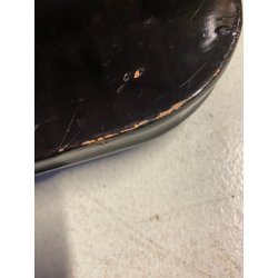 VASSOIO CINESE LEGNO SMALTO LACCATO NERO DECORO FLOREALE CHINOISERIE MID CENTURY