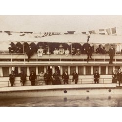 FOTOGRAFIA STORICA PIROSCAFO Elvira LOCARNO - STRESA 30 SETT. 1897 - 38,5 x 28cm