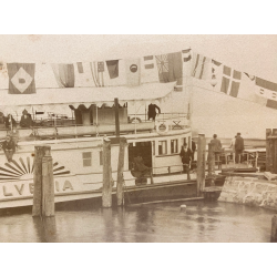 FOTOGRAFIA STORICA PIROSCAFO Elvira LOCARNO - STRESA 30 SETT. 1897 - 38,5 x 28cm