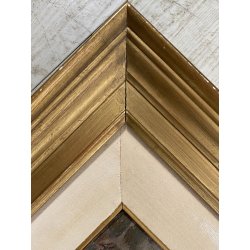 DIPINTO OLIO D. R. Gennaro (?) PAESAGGIO COSTIERA SCENA di MERCATO FIORAIA '900