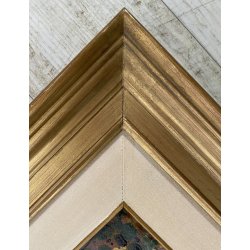 DIPINTO OLIO D. R. Gennaro (?) PAESAGGIO COSTIERA SCENA di MERCATO FIORAIA '900