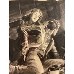 TAVOLA ORIGINALE ILLUSTRAZIONE TECNICA MISTA CARTA Enzo Magni Ingam PUBBLICITA'