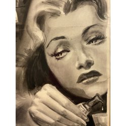 TAVOLA ORIGINALE ILLUSTRAZIONE TECNICA MISTA CARTA Enzo Magni Ingam PUBBLICITA'