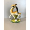 VASO VINTAGE FIGURA CERAMICA BAMBI DIPINTA AEROGRAFO PORTAMATITE DECORAZIONE '50