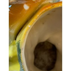 VASO VINTAGE FIGURA CERAMICA BAMBI DIPINTA AEROGRAFO PORTAMATITE DECORAZIONE '50