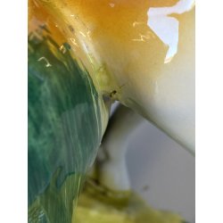 VASO VINTAGE FIGURA CERAMICA BAMBI DIPINTA AEROGRAFO PORTAMATITE DECORAZIONE '50